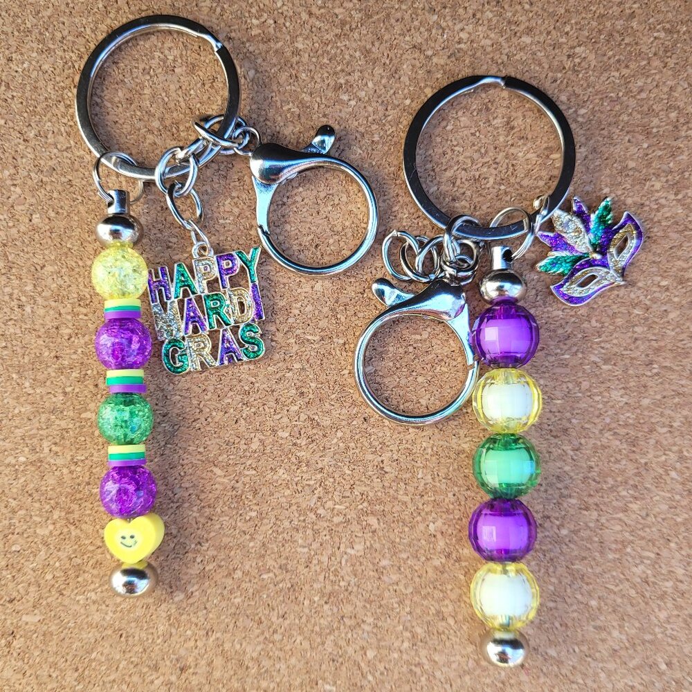 Mardi Gras Beaded Key Bands